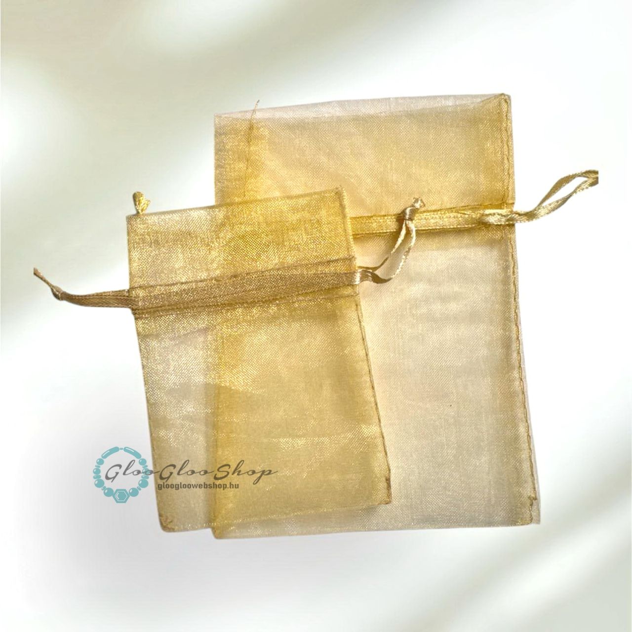 Arany színű organza ékszertasak 10x7 cm (db)